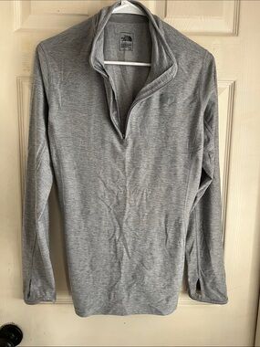 The North Face Light Grey Half-Zip Performance Pullover